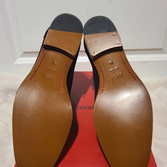 Hugo Boss Dark Blue Suede Chelsea Boots Mens Size 11 - Picture 9 of 10